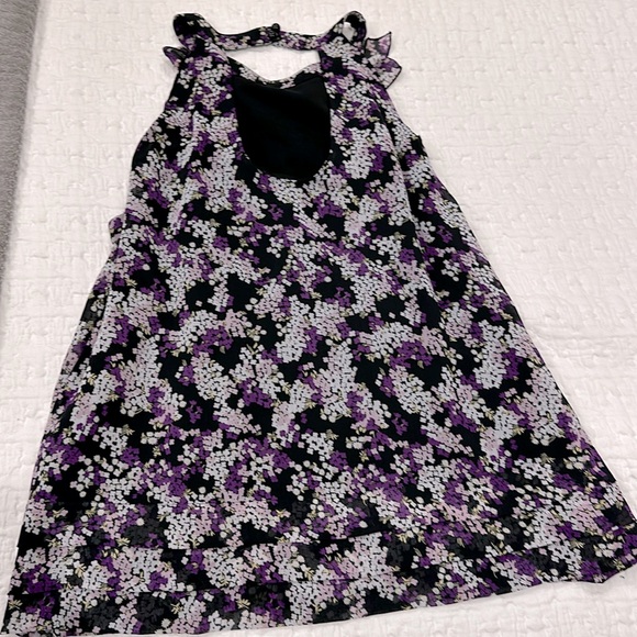 ECI New York Halter Neck Tiered Ruffle Front U Back Lined Top - Picture 9 of 12